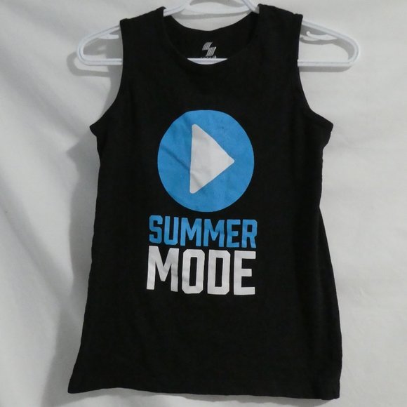 CHILDREN'S PLACE SPORT, large, 10-12, black graphic tank top - Picture 2 of 11